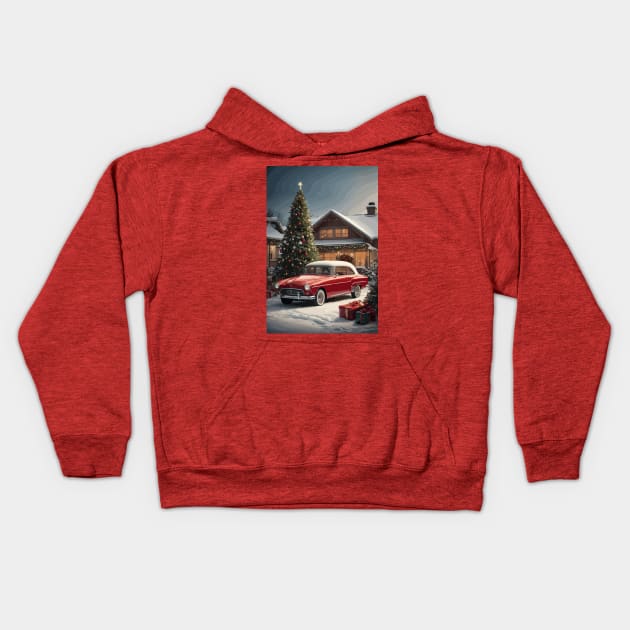 Christmas Poster Kids Hoodie by VENZ0LIC